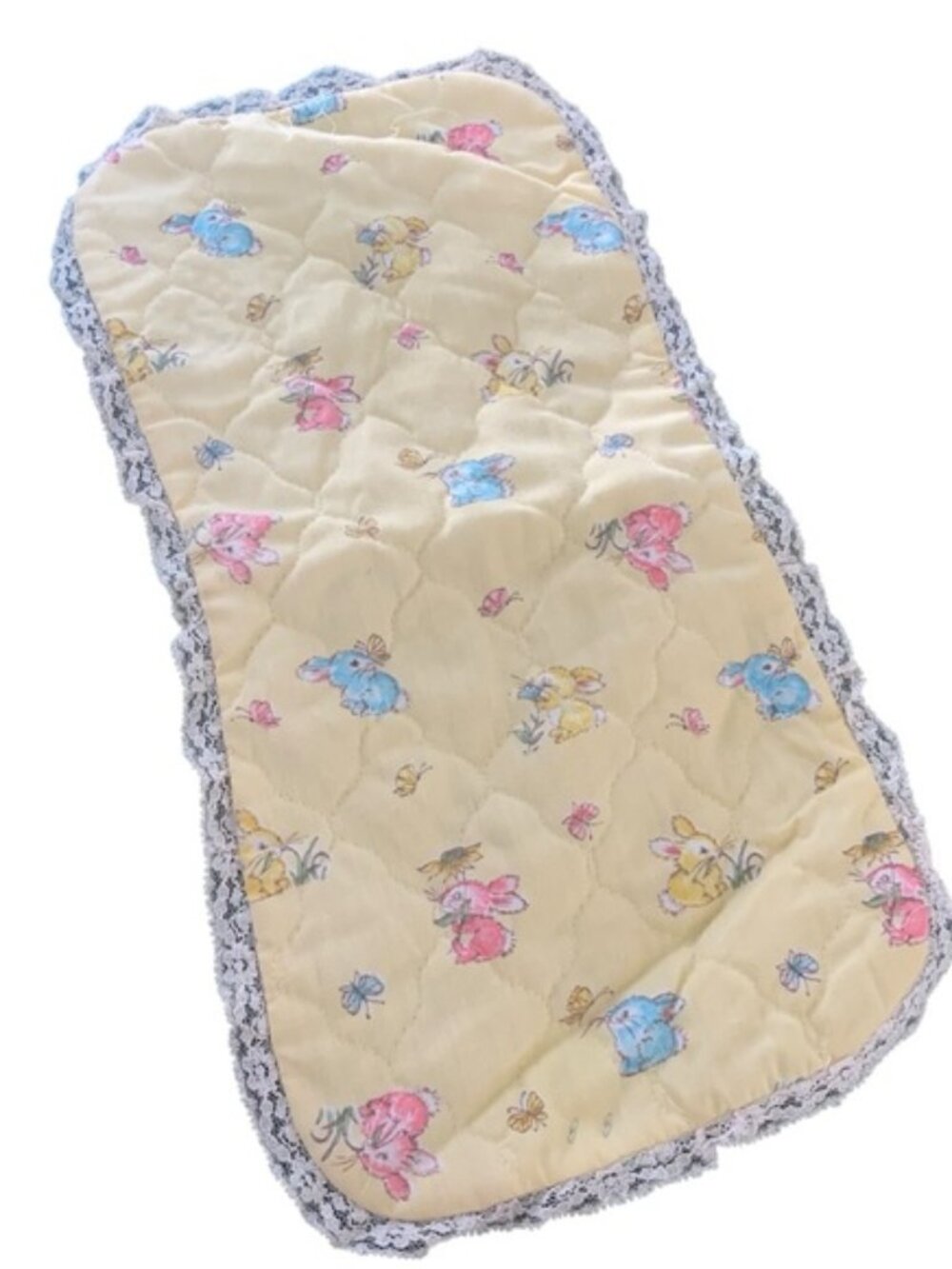 Vintage Yellow Print Burp Cloth